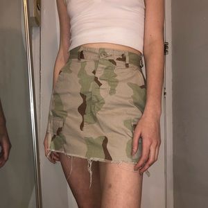 Urban Outfitters Surplus Reworked Camo Skirt